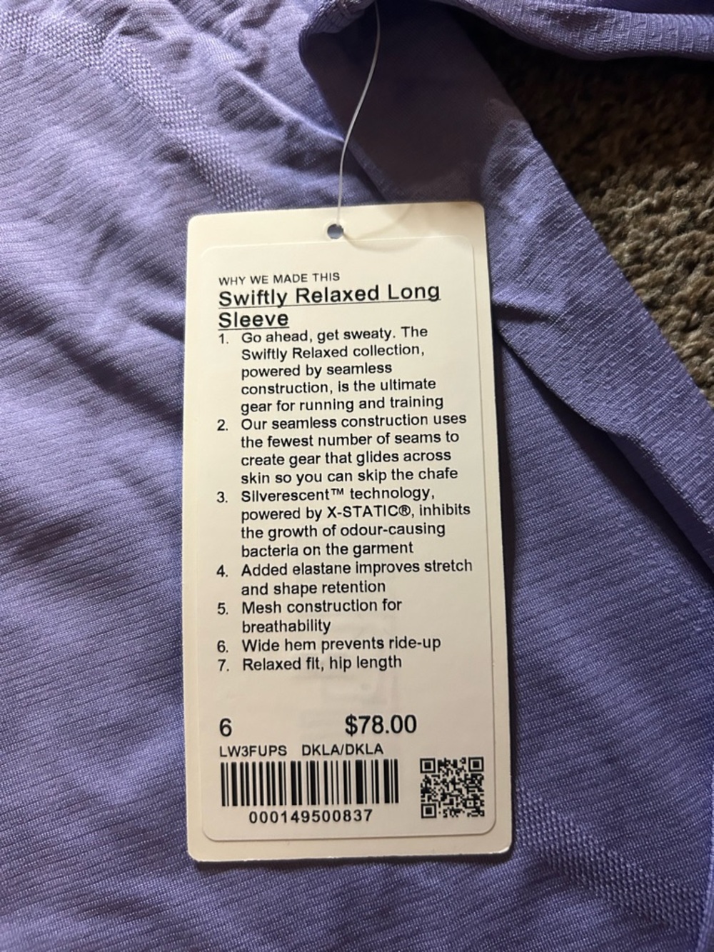Lululemon swiftly LS - Picture 2 of 2
